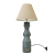 Lampa stołowa ceramiczna betonowa z abażurem 55cm